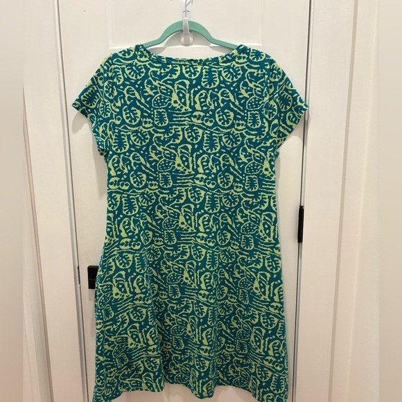 Soft Surroundings Women’s Tropical Slip Dress Size L Knee Length cap sleeves - Picture 2 of 8